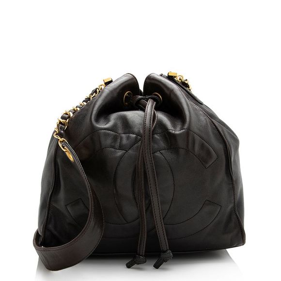 Chanel Handbags - Chanel Vintage Lambskin Timeless CC Drawstring Bucket Bag
